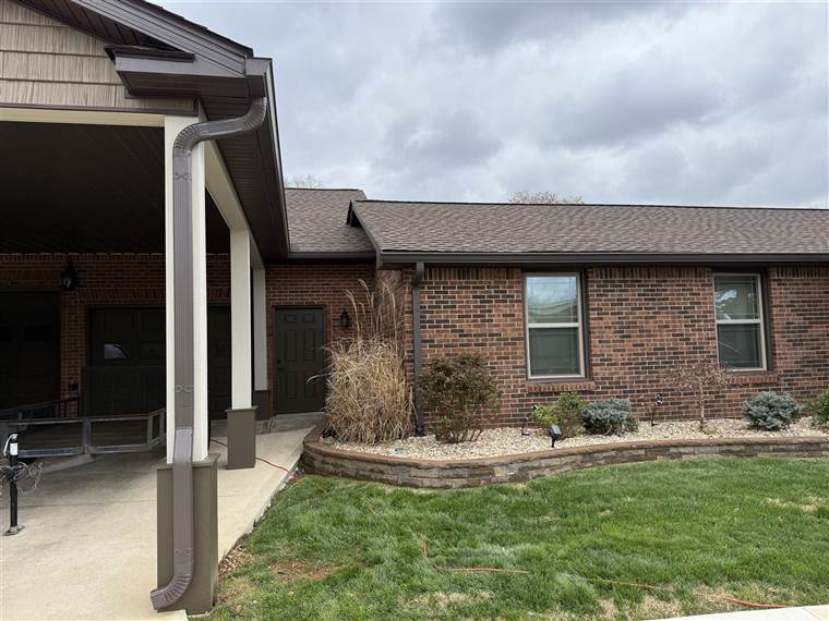 Completed gutter project by TriStar Gutters in the Clarksville area